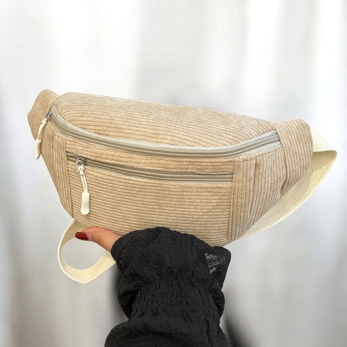 Sac Banane Velours Cotelé Femme