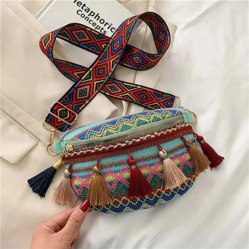 Banane Multicolore Coton Brodé Boho
