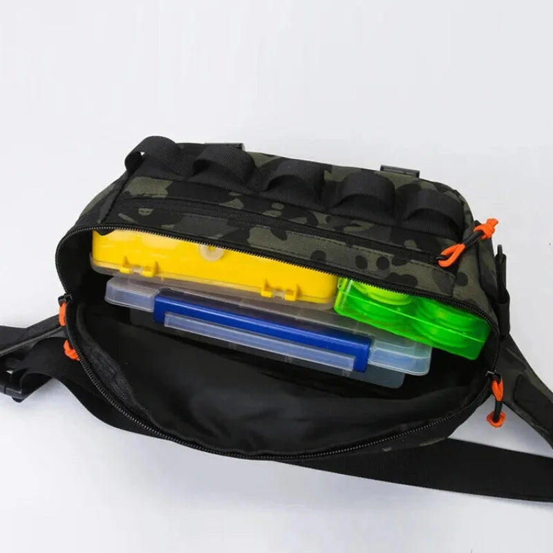 Ceinture Pêche Étanche et Compacte, Leurres et Outils