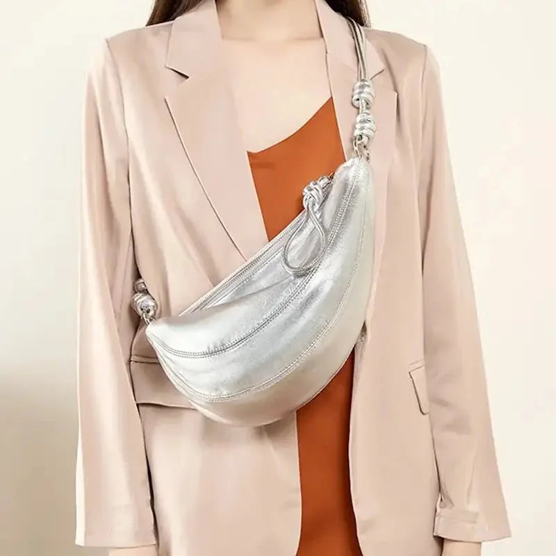 Sac Banane Bandoulière Argenté