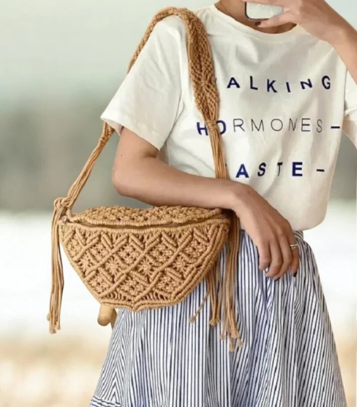 Sac Banane Boheme Femme au Crochet