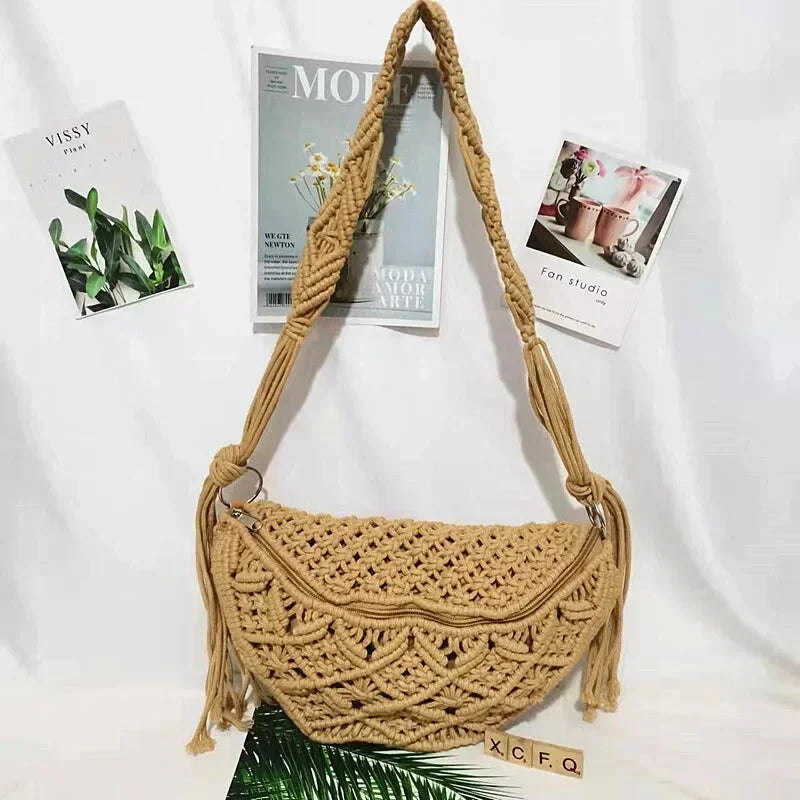 Sac Banane Boheme Femme au Crochet