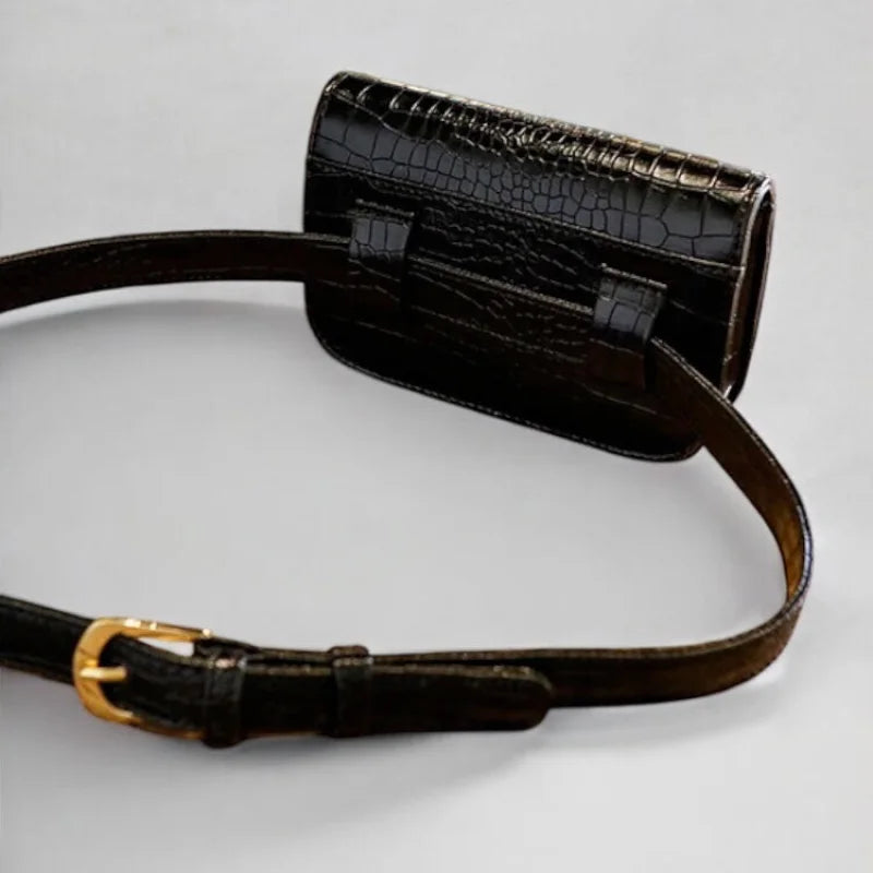 Sac Banane Femme Cuir Effet Crocodile