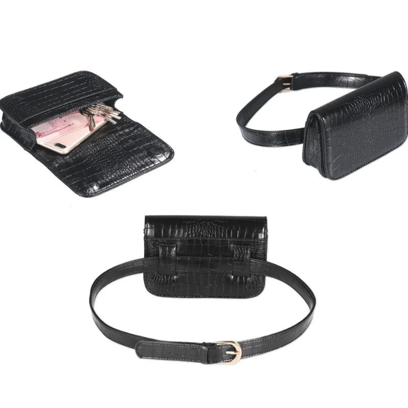 Sac Banane Femme Cuir Effet Crocodile