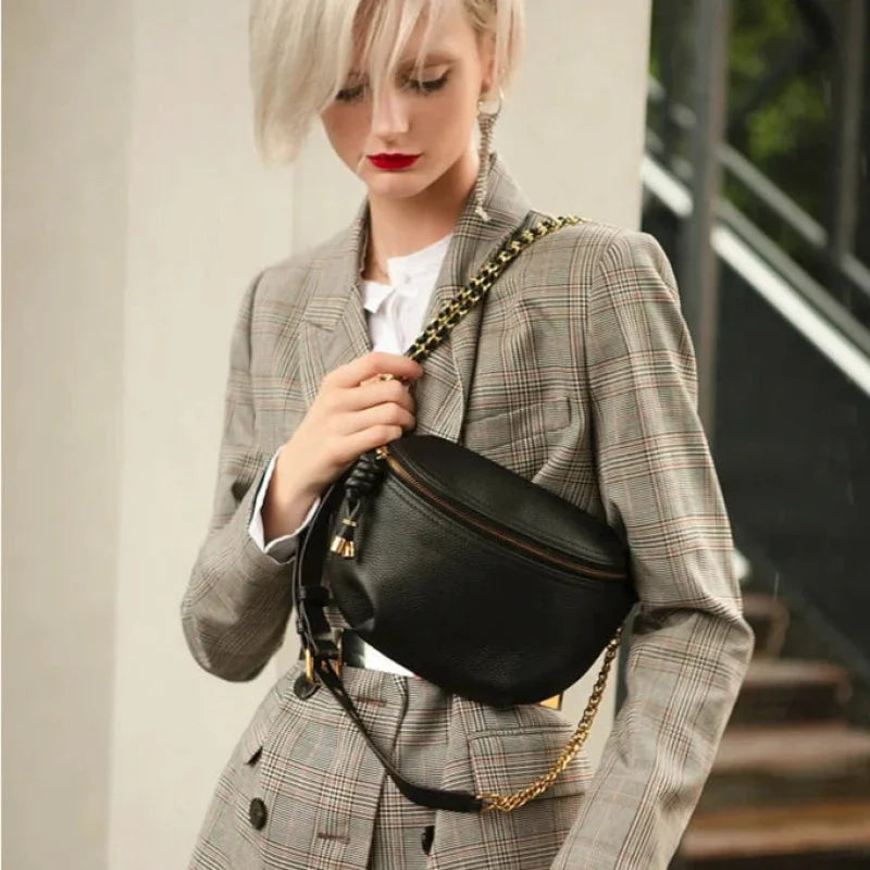 Sac Banane Femme Luxe Noir