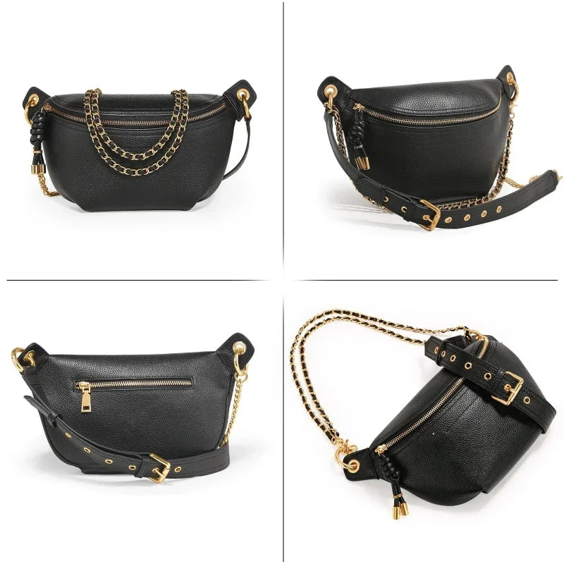 Sac Banane Femme Luxe Noir