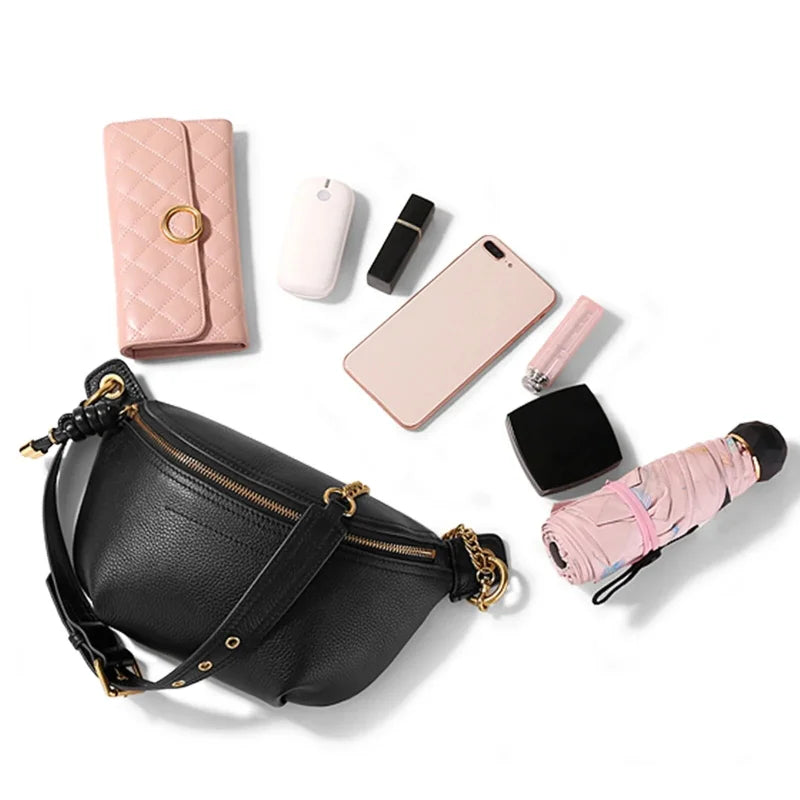 Sac Banane Femme Luxe Noir