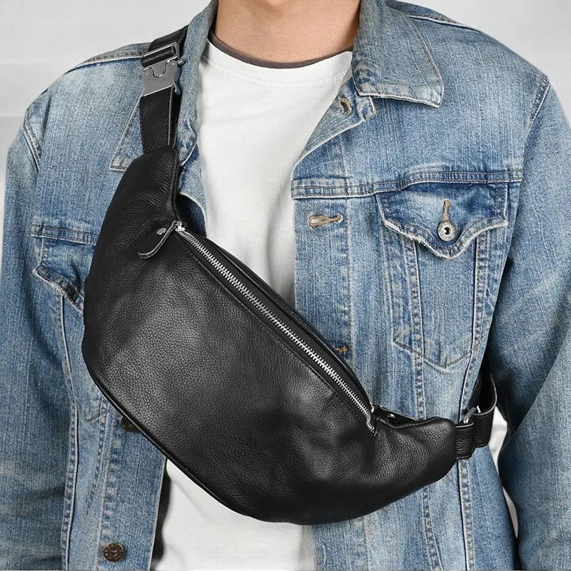 Grand Sac Banane Homme en Cuir