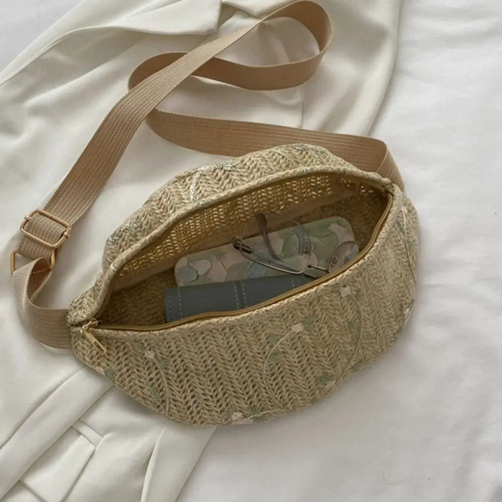 Sac Banane Femme Raphia, Été et Plage