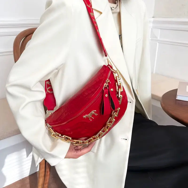 Sac Banane Rouge Femme