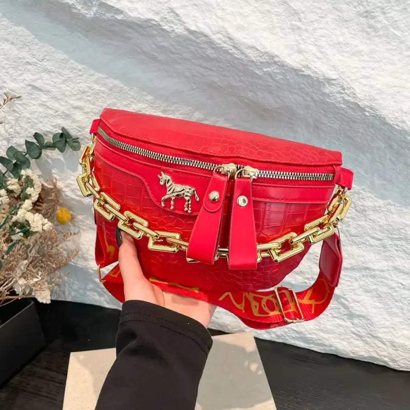 Sac Banane Rouge Femme