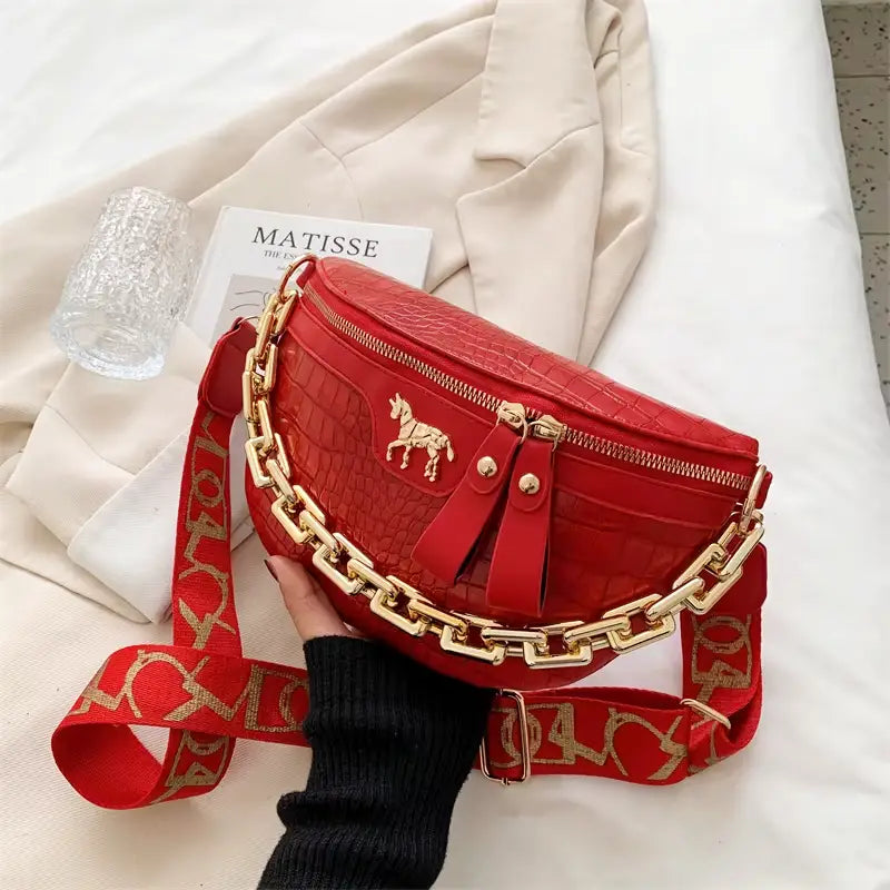 Sac Banane Rouge Femme