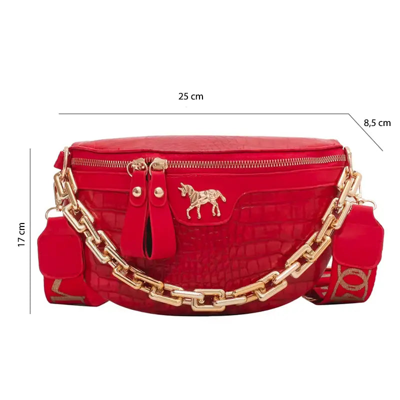 Sac Banane Rouge Femme