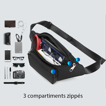 Sac Banane RFID Sportswear en Tissu