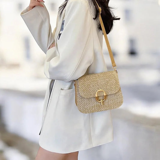 Sac Banane Bandoulière Paille, Compact et Chic