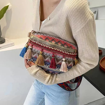 Banane Multicolore Coton Brodé Boho