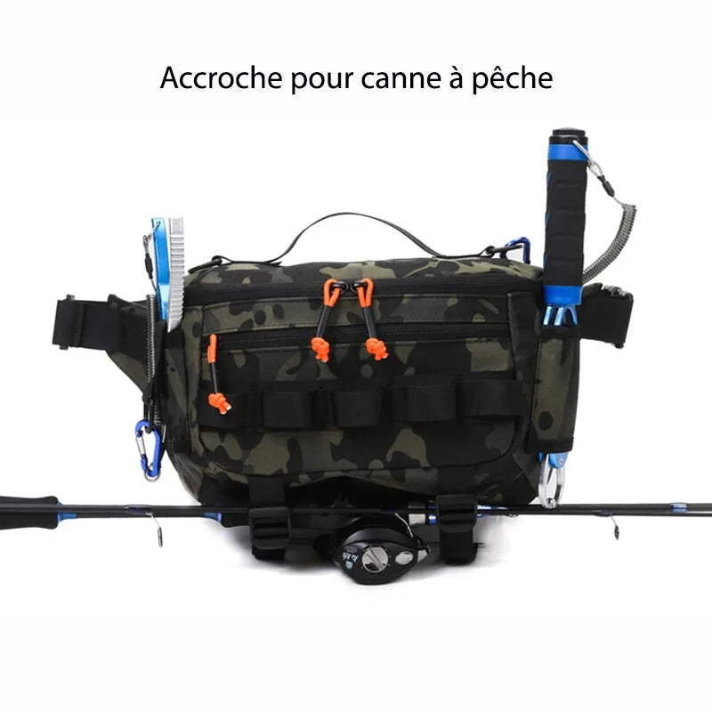 Ceinture Pêche Étanche et Compacte, Leurres et Outils