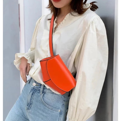 Petit Sac Banane Rouge Moderne pour Femme