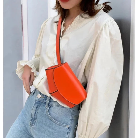 Petit Sac Banane Rouge Moderne pour Femme