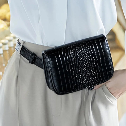 Sac Banane Femme Cuir, Effet Croco