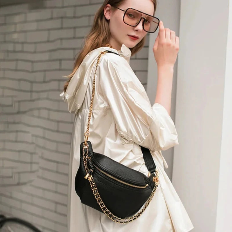 Sac Banane Femme Luxe Noir