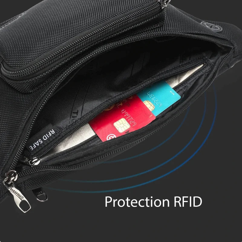 Sac Banane RFID Sportswear en Tissu