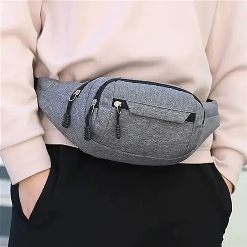 Sacoche Banane Homme Gris
