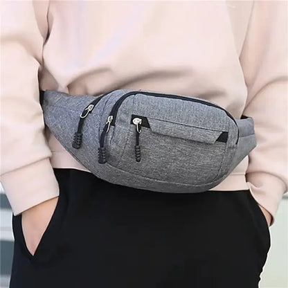 Sacoche Banane Homme Gris